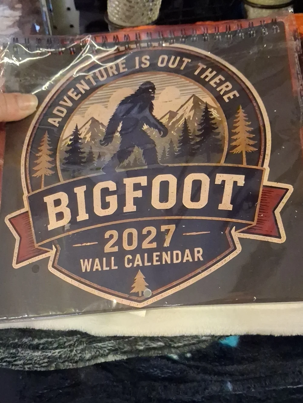 Bigfoot 2027 Wall Calendar - Navy and Tan Adventure Design